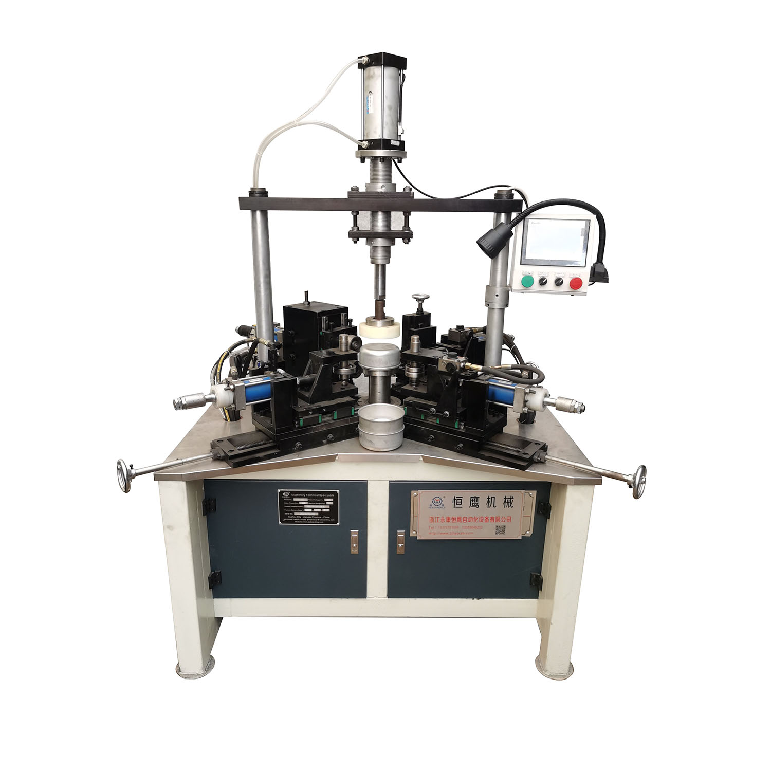 四工位切边卷边仿压铸边一体机
